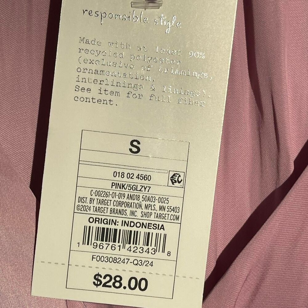 A New Day Size Small Pink Ruffle Blouse (NWT) - Picture 7 of 7